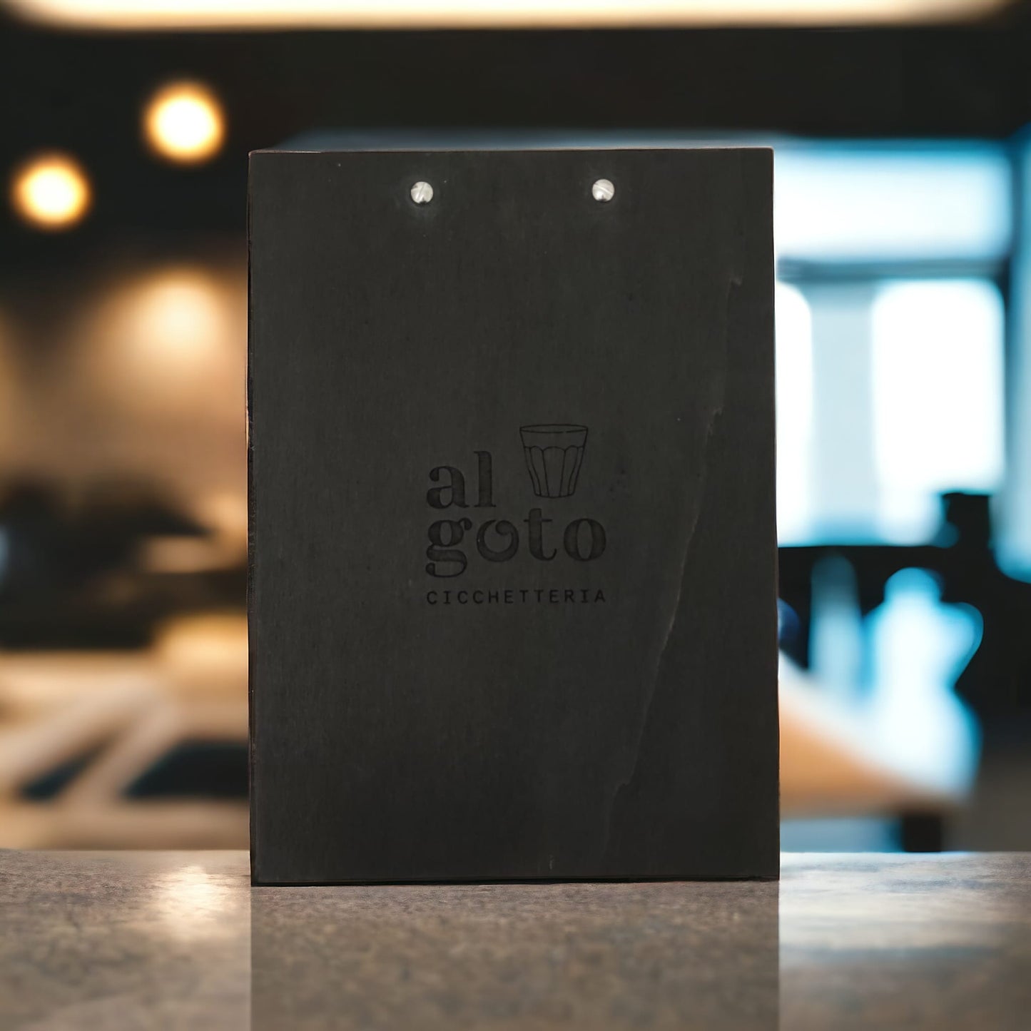 PORTAMENU A4 personalizzati in legno con incisione laser fatti a mano portamenu su misura per ristorante pub bar formato a4