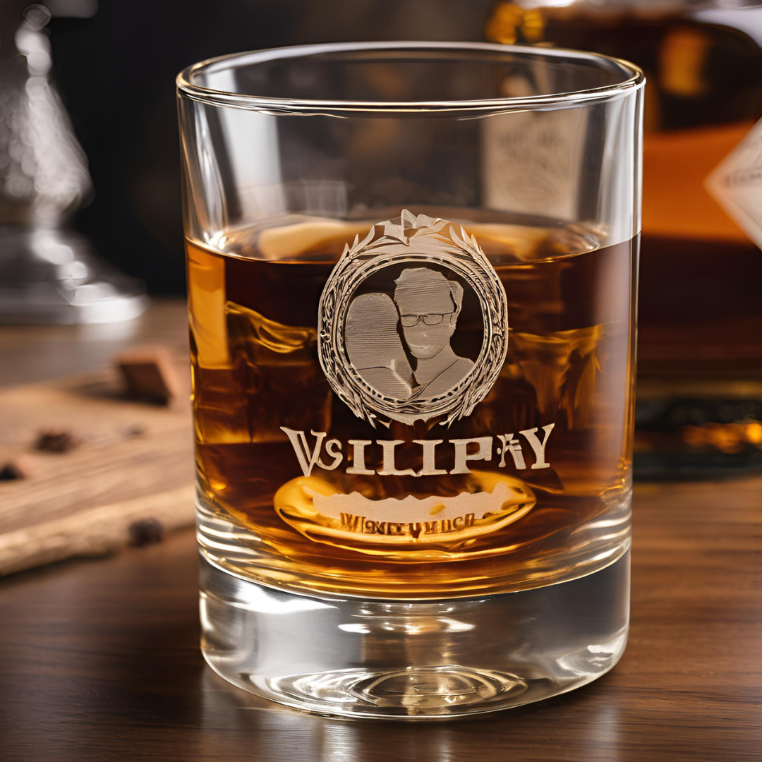 Bicchiere da Whiskey Personalizzato Idea Regalo Pensionamento con le Iniziali, nome scritta regalo amicizia papà