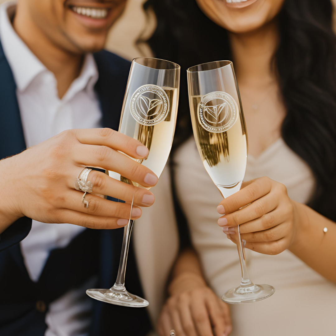 Set Bicchieri Da Vino Incisi Mr E Mrs - Regalo Matrimonio, Con Cavatappi, Decanter E Tappo, Vetro Senza BPA - Foto 3