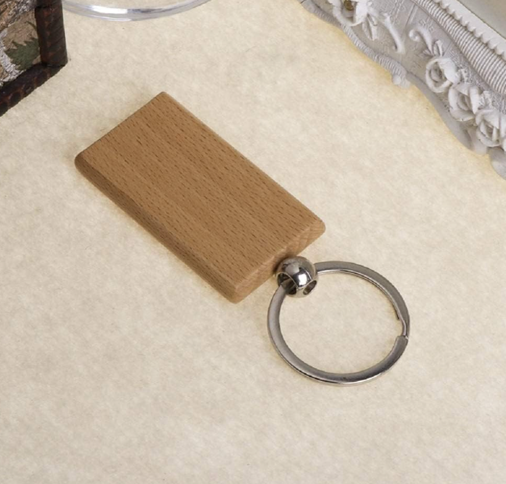 40 pezzi Portachiavi Legno Rotondo con incisione laser regalo personalizzato