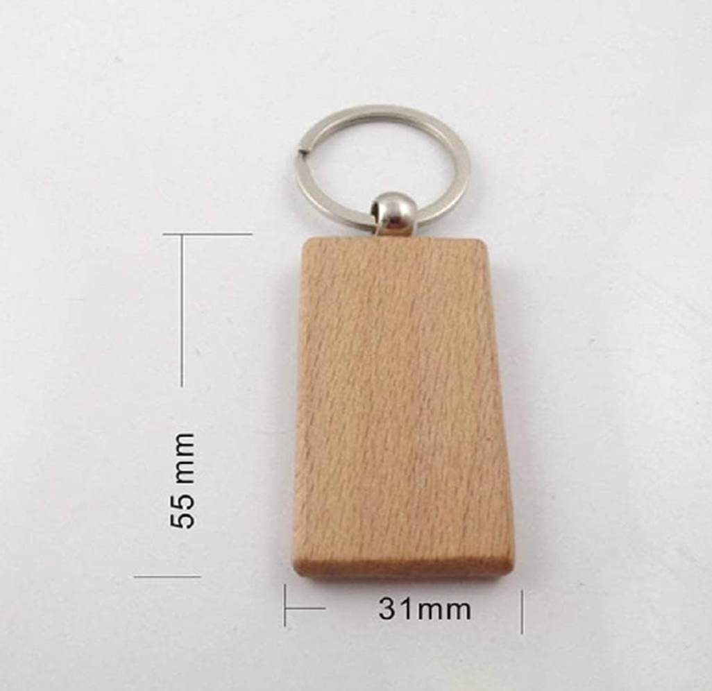 40 pezzi Portachiavi Legno Rotondo con incisione laser regalo personalizzato
