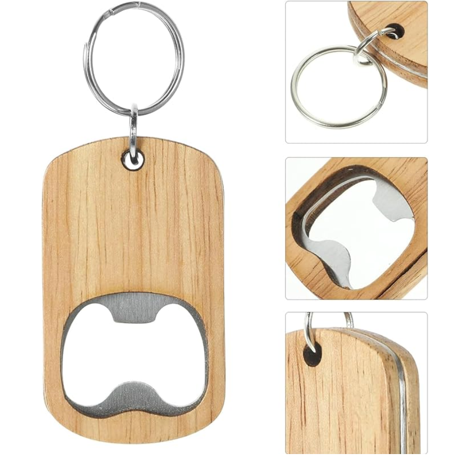 Apribottiglie Piatti per Birra Portachiavi,Apribottiglie Birra,Apribottiglie per Birra,Birra Manico in Legno Apribottiglie,Apribottiglie Personalizzate Fai da Te,Portachiavi Apribottiglie