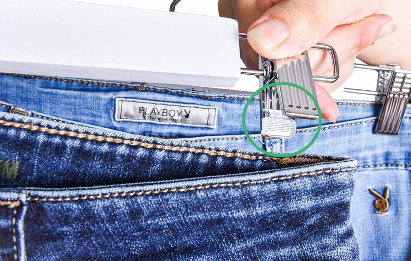 10 Pezzi 36cm Grucce Appendiabiti in Legno Naturale Liscio Robusto per Pantaloni Gonna Calzino Biancheria Intima Mutande con Clips personalizzati con incisione laser logo