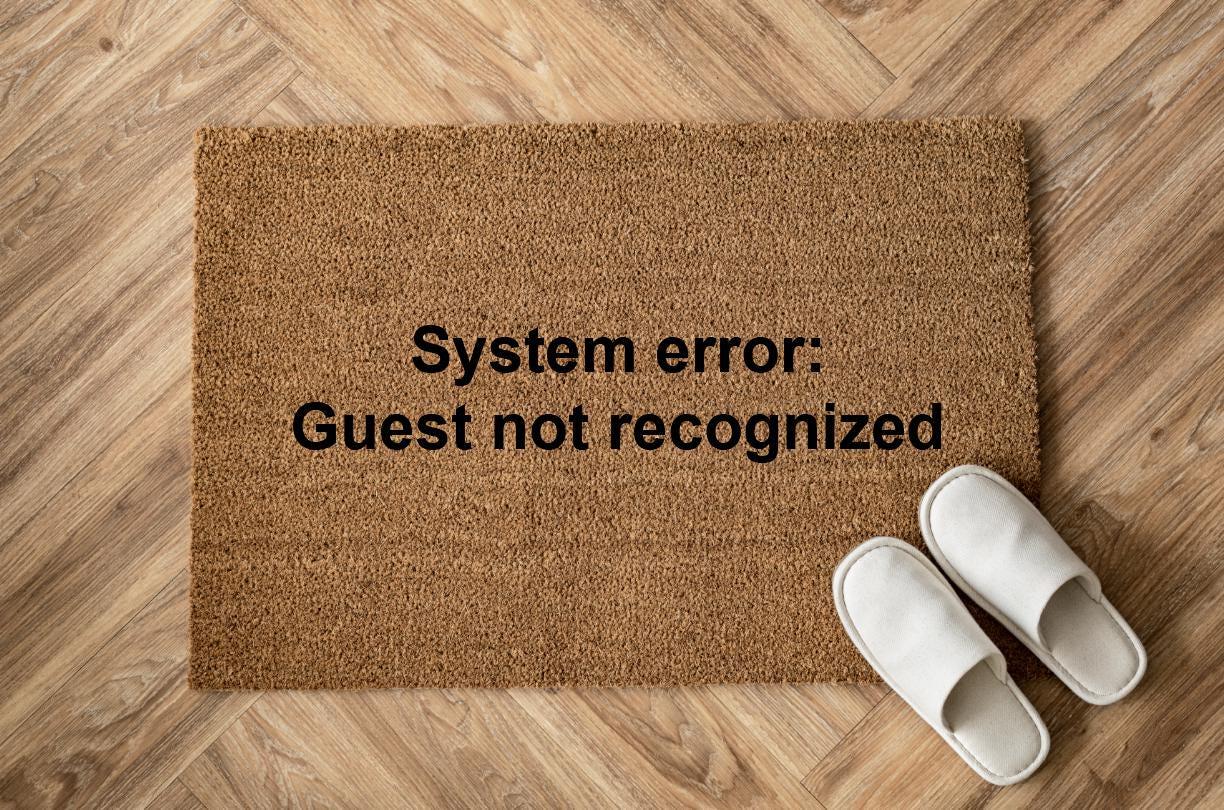System error: Guest not recognized Personalizzato in Fibra di Cocco – Incisione Laser – Welcome Mat Ingresso Casa
