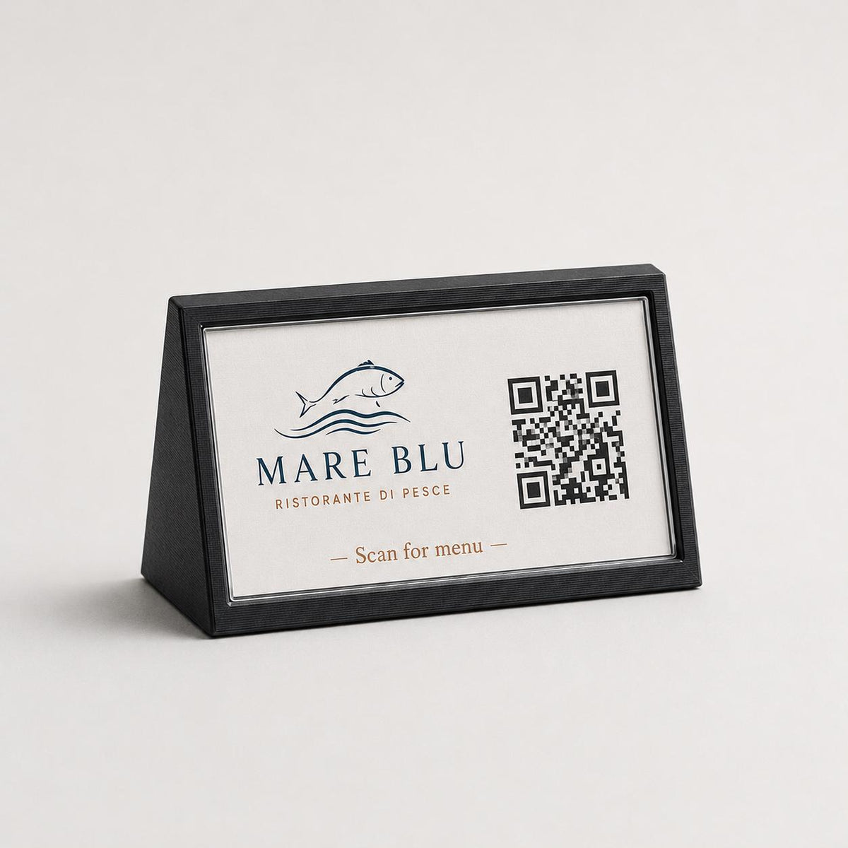 Porta QR Code da Tavolo per Ristoranti | Supporto Biglietto da Visita Personalizzabile | Espositore Menu QR in Stampa 3D con Plexiglass