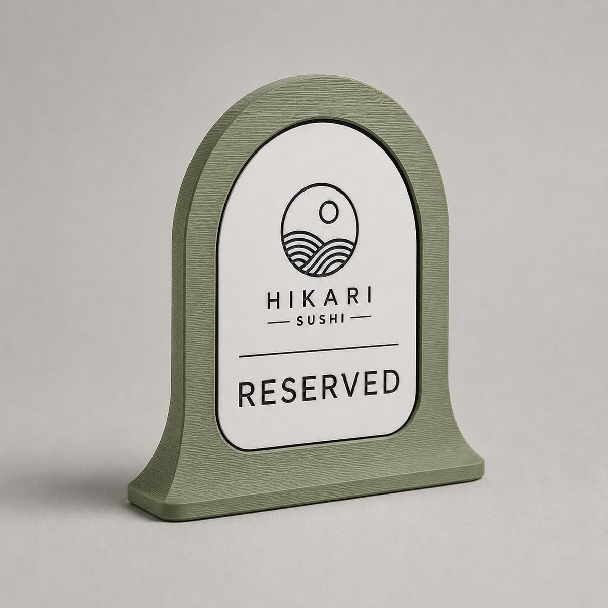Reserved pop verde Personalizzato | Cartello Tavolo Riservato in Stampa 3D con Targhetta Rowmark Incisa | Table Sign per Ristoranti
