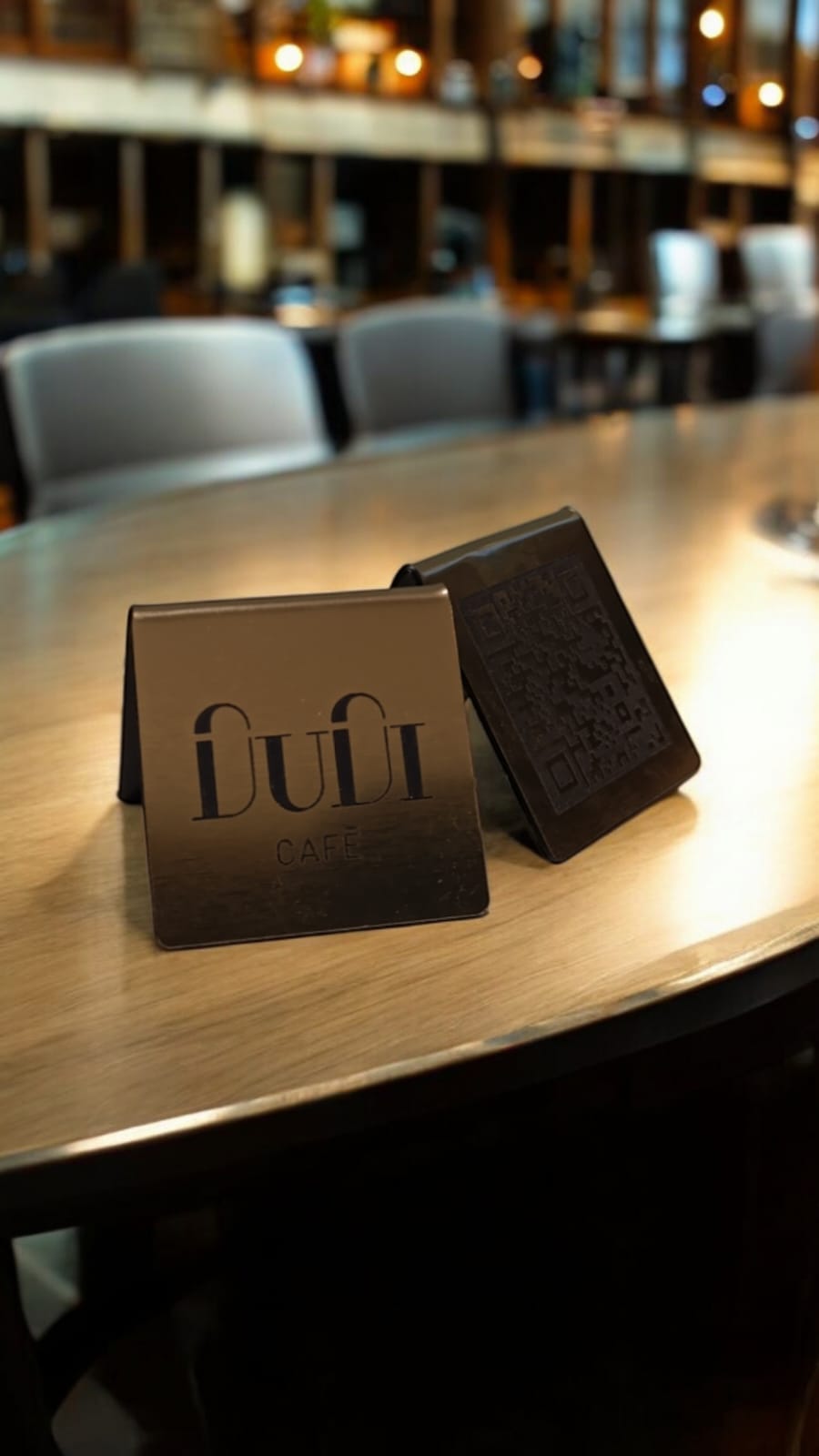 Cavalierino QR code Personalizzato, menu contactless, per ristorante, hotel, bar, QR code acciaio o ottone