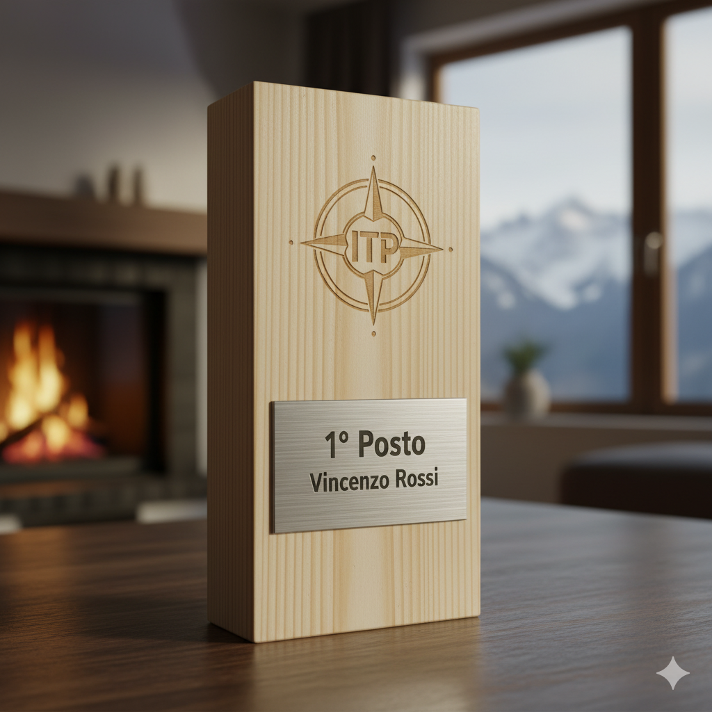 Trofeo blocco in legno personalizzato in argento abs spazzolato e legno Premio Design personalizzato su misura Targa moderna in legno Corsa unica Personalizzato