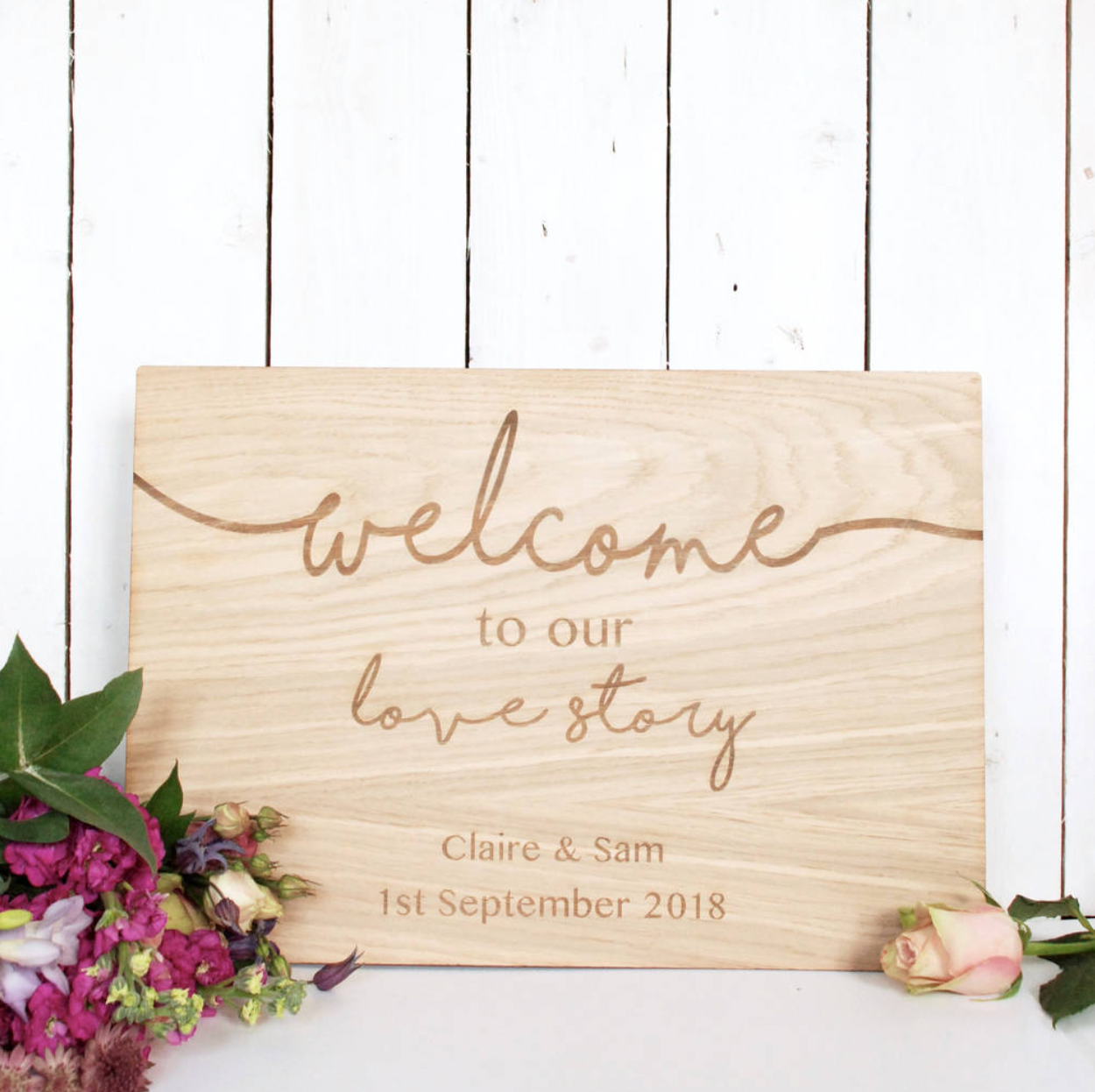 insegna in legno con incisione laser per matrimonio rustic in legno Insegne Da Sposa Stand. Display da pavimento per legno
