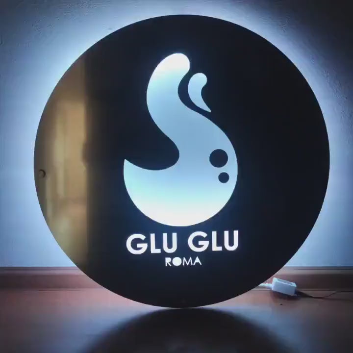 insegna a led retroilluminata in abs acciaio con logo insegna neon rgb personalizzata oer negozio locale moderno in acciaio luminosa