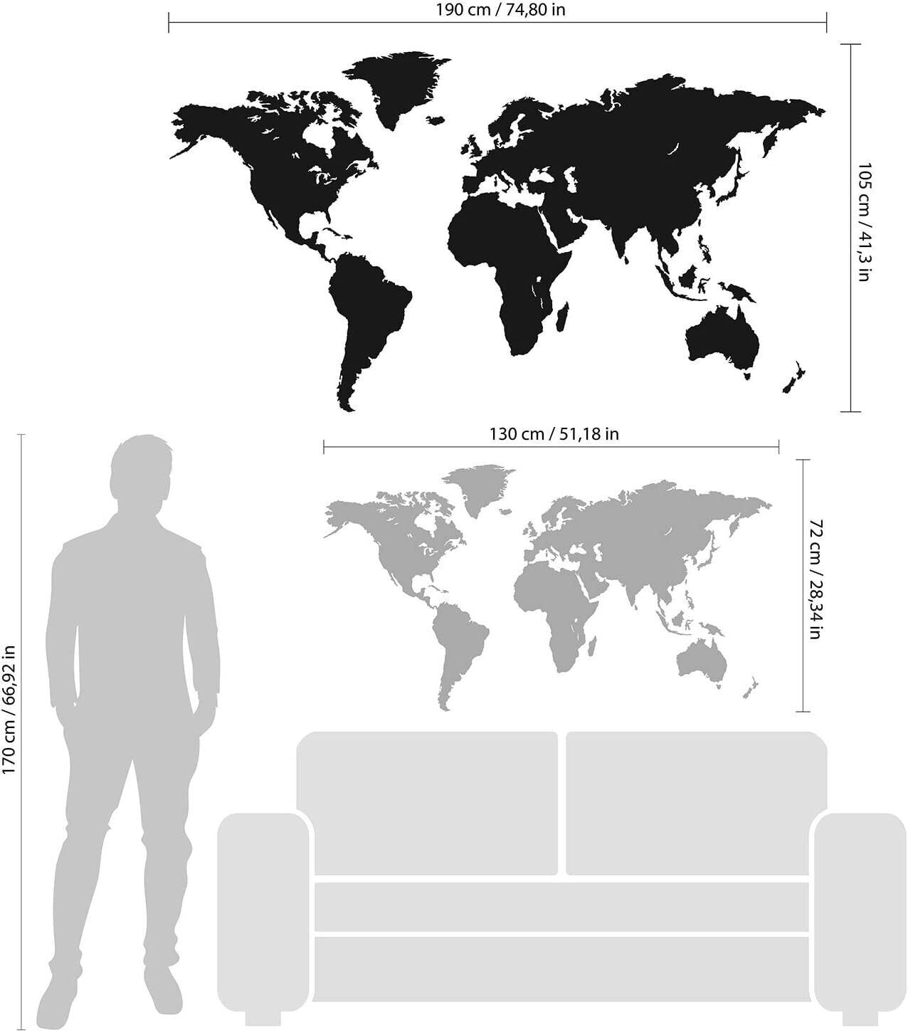 Planisfero da parete , tagliato a laser, mdf mappamondo decorazione casa