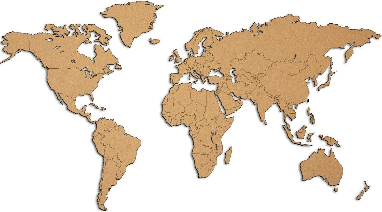 Planisfero da parete , tagliato a laser, mdf mappamondo decorazione casa