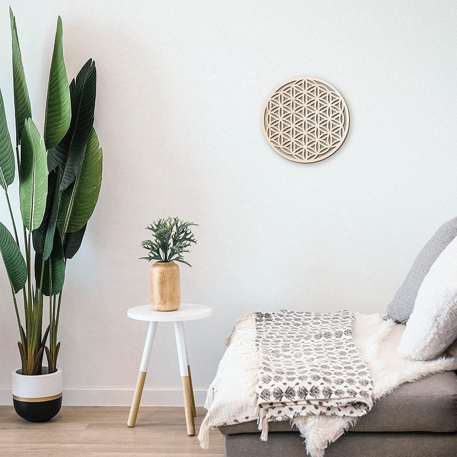 Fiore della vita, decorazione da parete in legno, fiore della vita, geometria sacra spiritualità e simbolo di meditazione, regalo esoterico