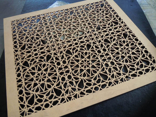 pannello mdf o legno quadrato traforato non verniciati interni esterni taglio laser decorazione casa, quadro, fai da te, separè