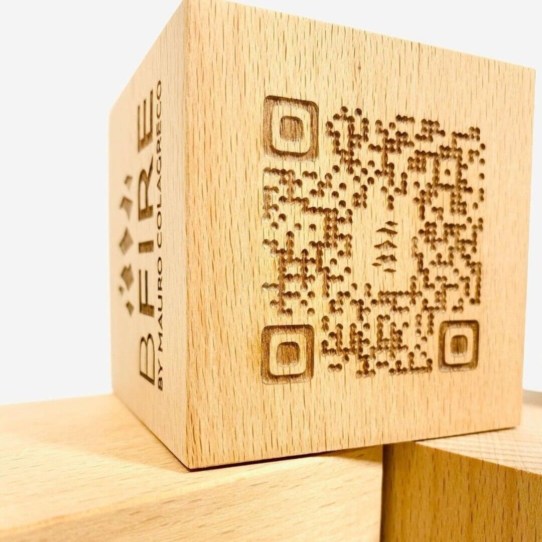 Portamenu qr code Personalizzato, menu contactless, per ristoranti 10pz legno