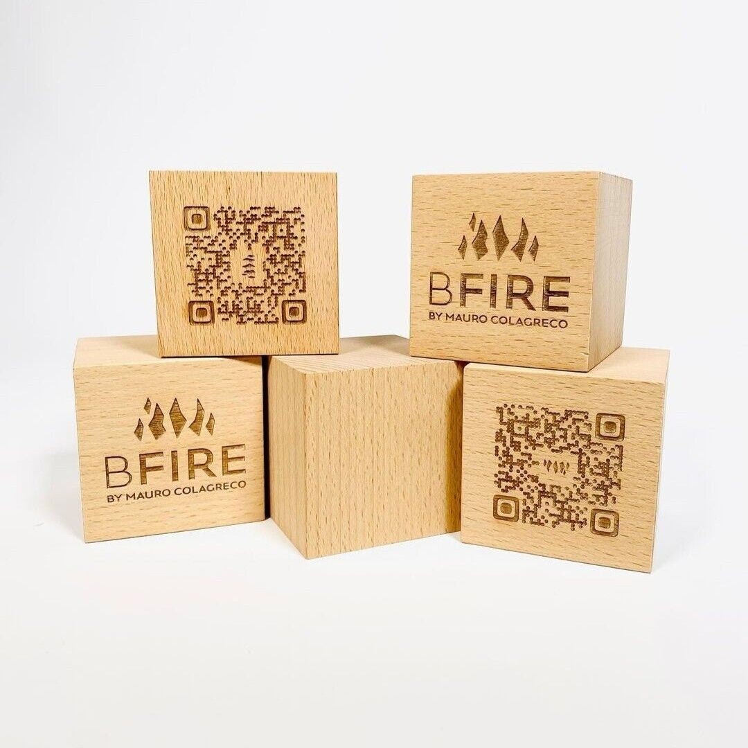 Portamenu qr code Personalizzato, menu contactless, per ristoranti 10pz legno