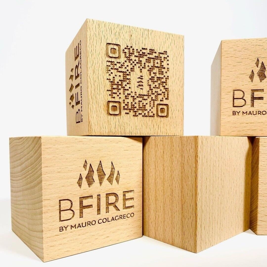 Portamenu qr code Personalizzato, menu contactless, per ristoranti 10pz legno