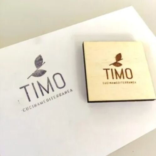 Timbro 10x10 in legno con la gomma personalizzato Grande dimensione
