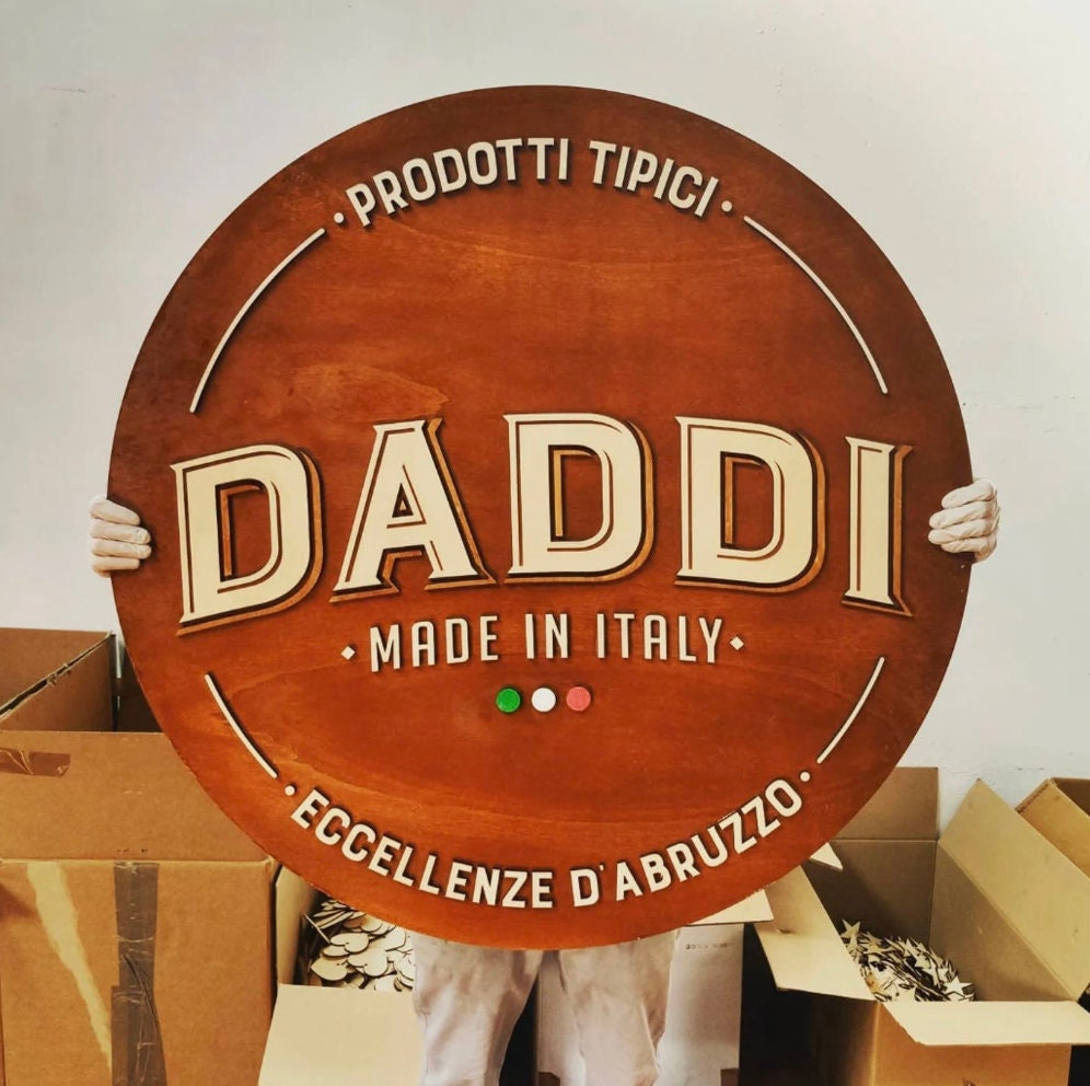 targa in legno cerchio tonda personalizzata con il tuo logo ristoranti, hotel per interni ed esterni/ colori a scelta con lettere a rilievo