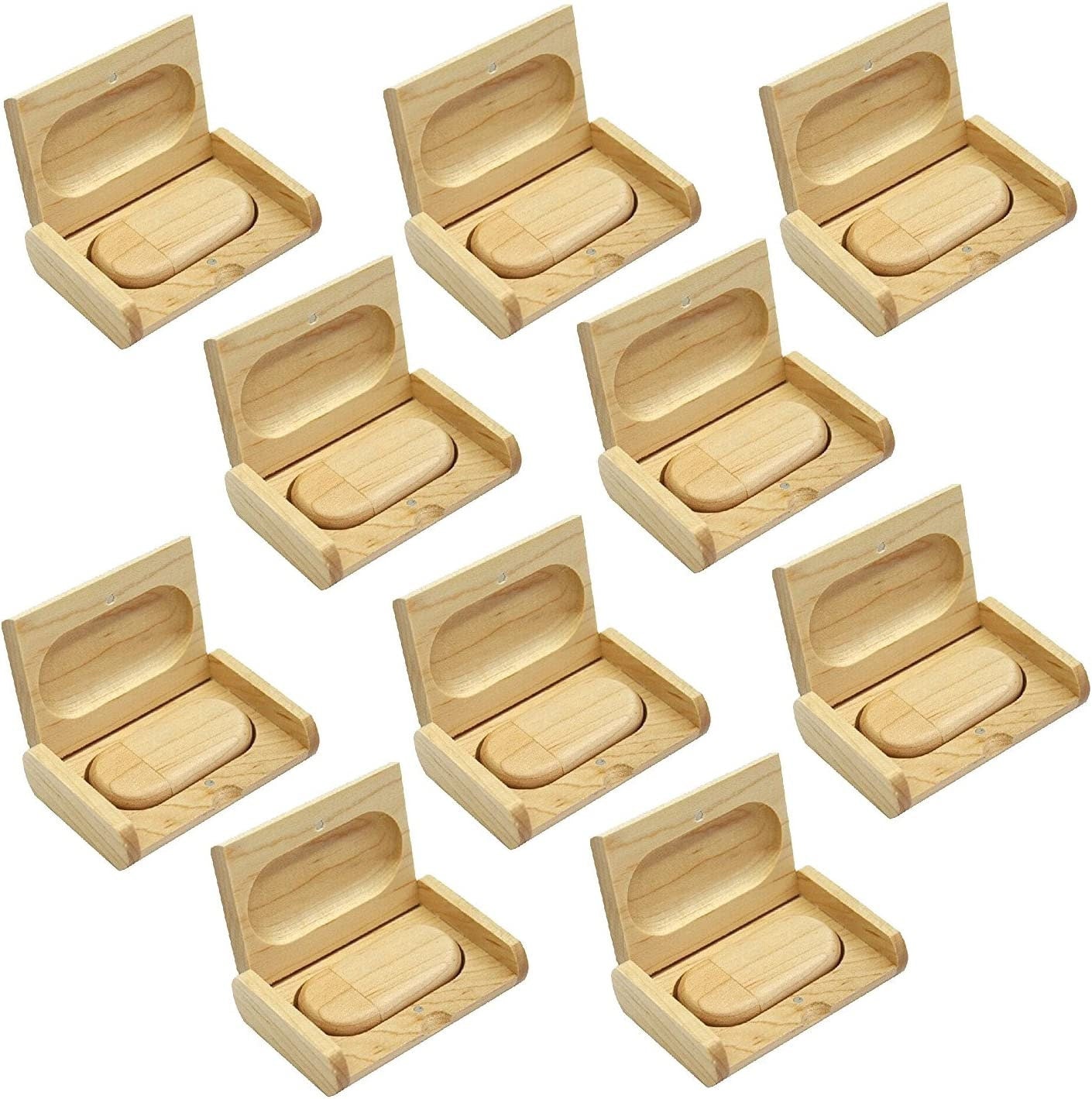 16GB Chiavetta usb 1-10 Pezzi in Legno personalizzate, Chiavetta USB 8 GB Unità Flash JBOS Pendrive USB2.0 Salvataggio