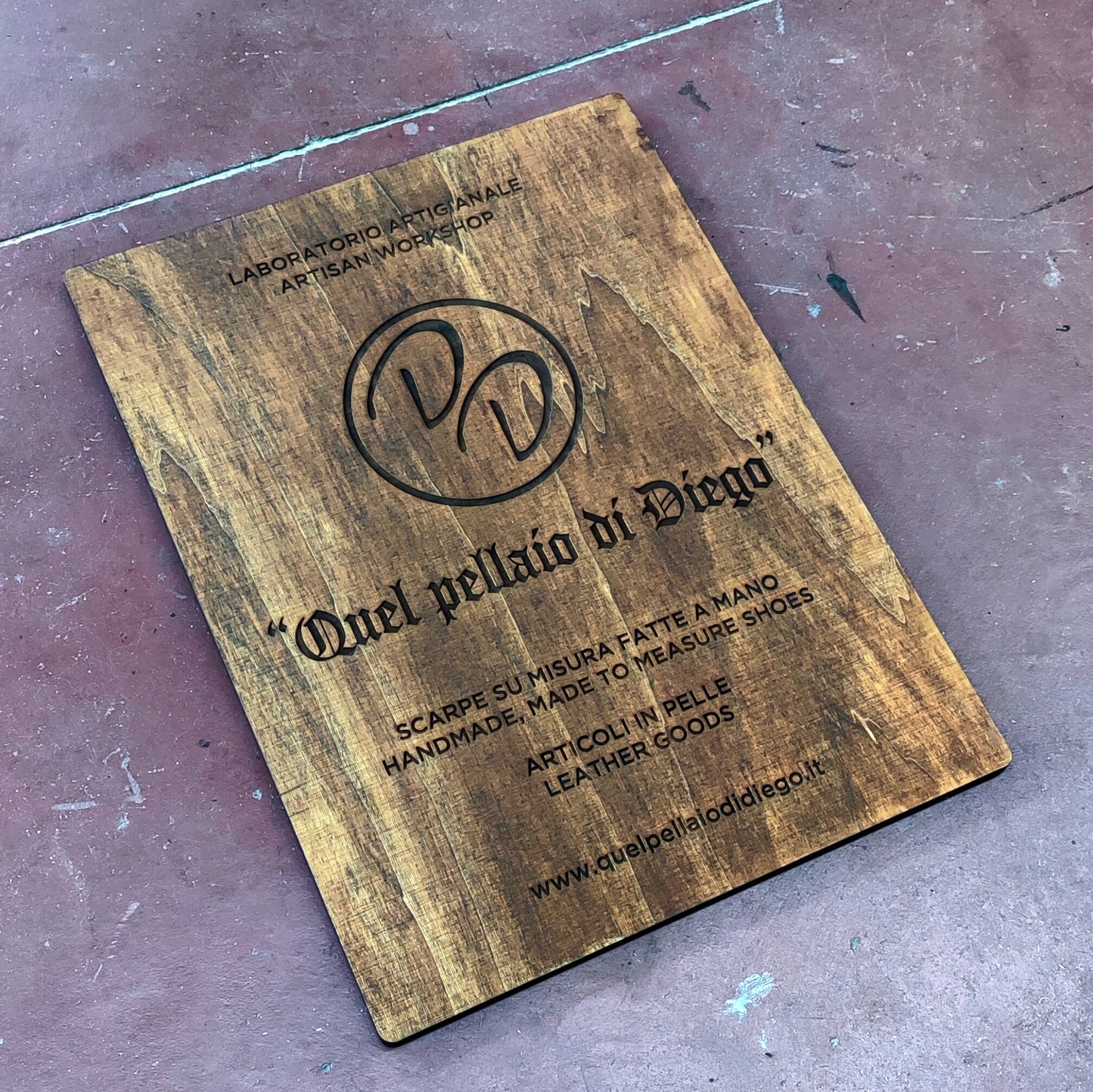 Insegna in legno personalizzato / Logo aziendale / targa rustica vintage Display logo/ targa in legno incisa / Segno commerciale creativo /