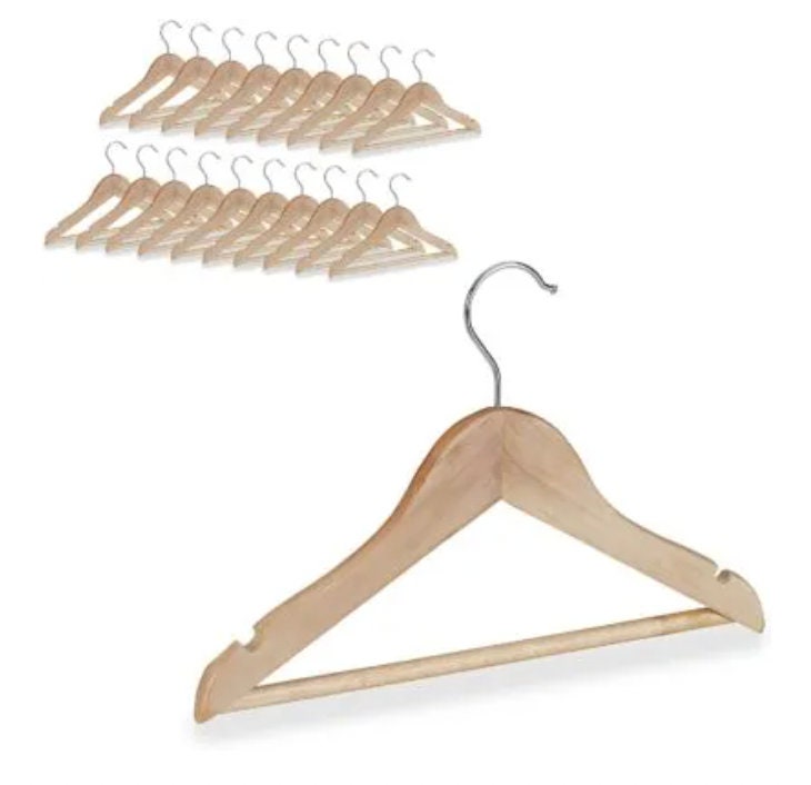 10-30-100pz Grucce appendiabiti per bambini in legno naturale, bianco, nero personalizzati con incisione laser logo