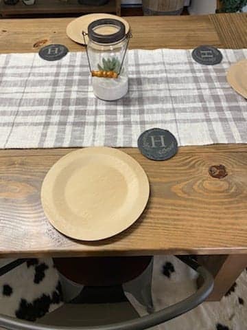 sottobicchieri ardesia personalizzati 4 pezzi 10x10cm a con logo aziendale, personalizzato in legno personalizzato, inciso