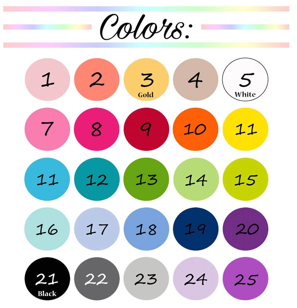 aggiungi il colore al tuo ordine o alla tua scritta