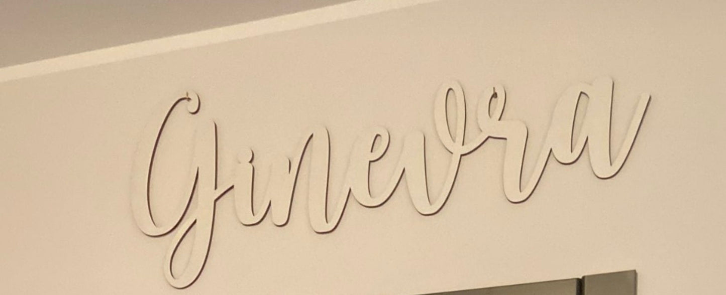 Nome in legno personalizzato a rilievo naturale o verniciato regalo per bambini bambino neonato decoarazione casa