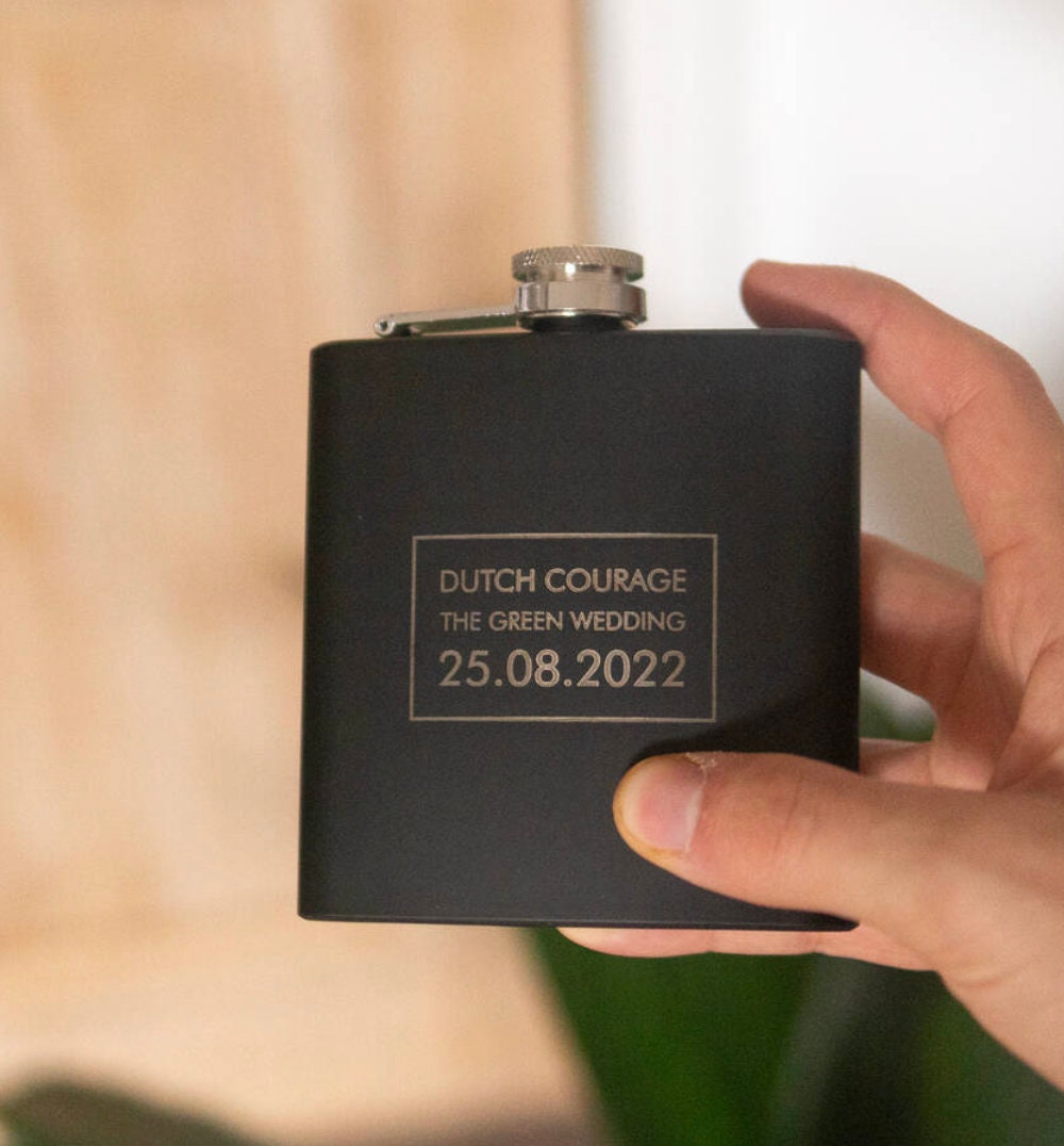 fiaschetta personalizzata con il tuo design logo testo grafica regalo per papà testimone amici