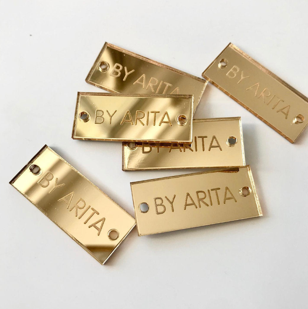 targhette in plexiglass personalizzate specchiato rettangolare oro o argento Battesimo / Matrimonio / Nozze / Comunione / attività