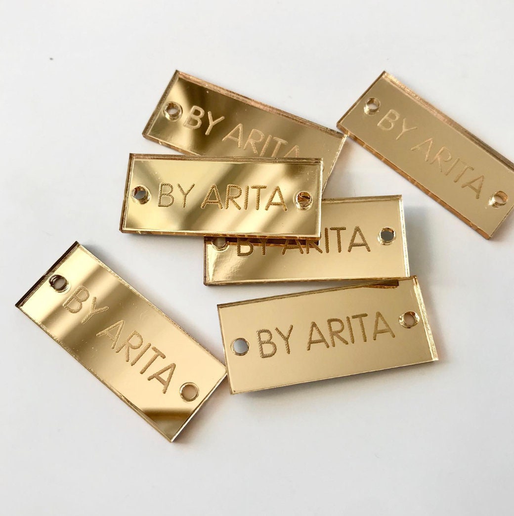 targhette in plexiglass personalizzate specchiato rettangolare oro o argento Battesimo / Matrimonio / Nozze / Comunione / attività