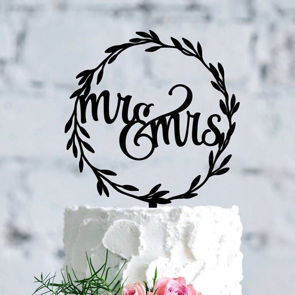 cake topper personalizzato mr and mrs in plexiglas sagomato tagliato laser