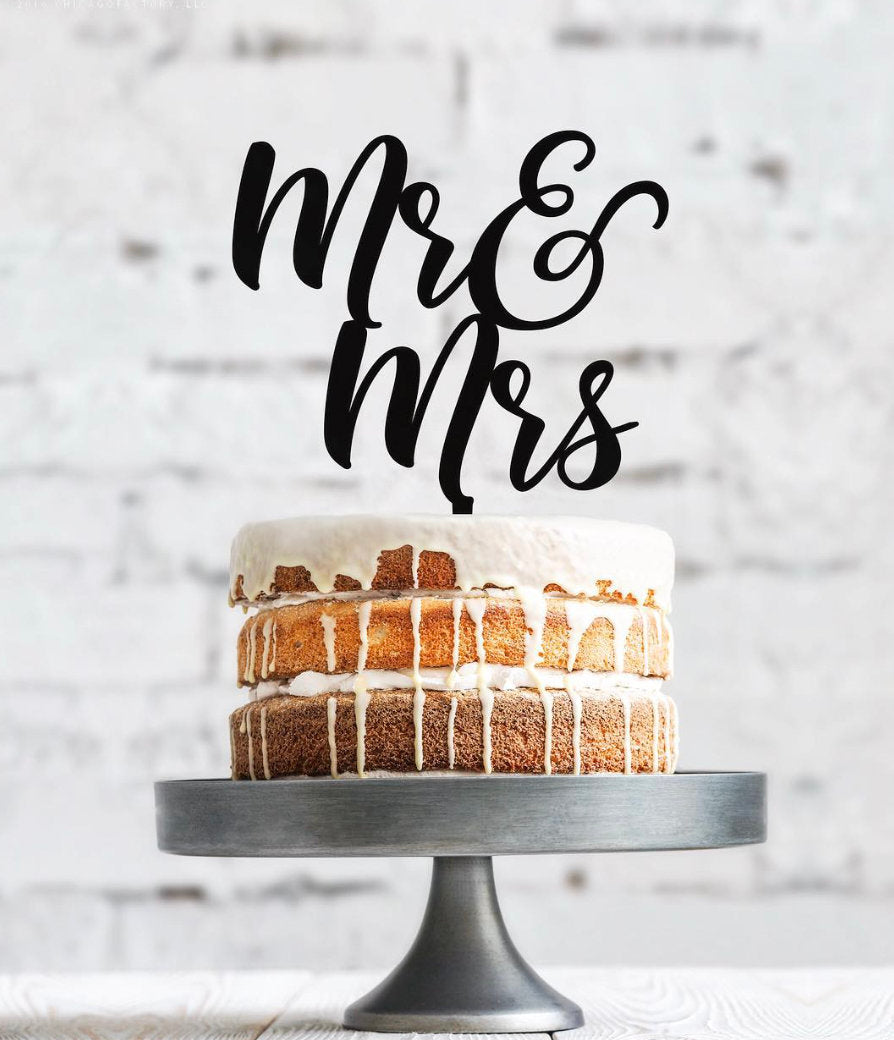 cake topper personalizzato mr and mrs in plexiglas sagomato tagliato laser