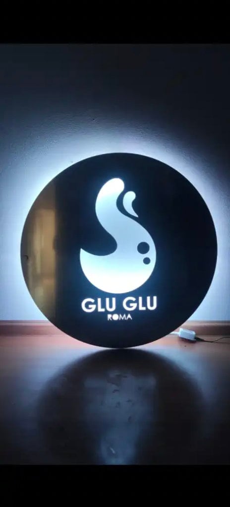 Logo in plastica acciaio o ottone per esterni interni personalizzato luminoso rgb / Logo aziendale /targa luminosa retroilluminata