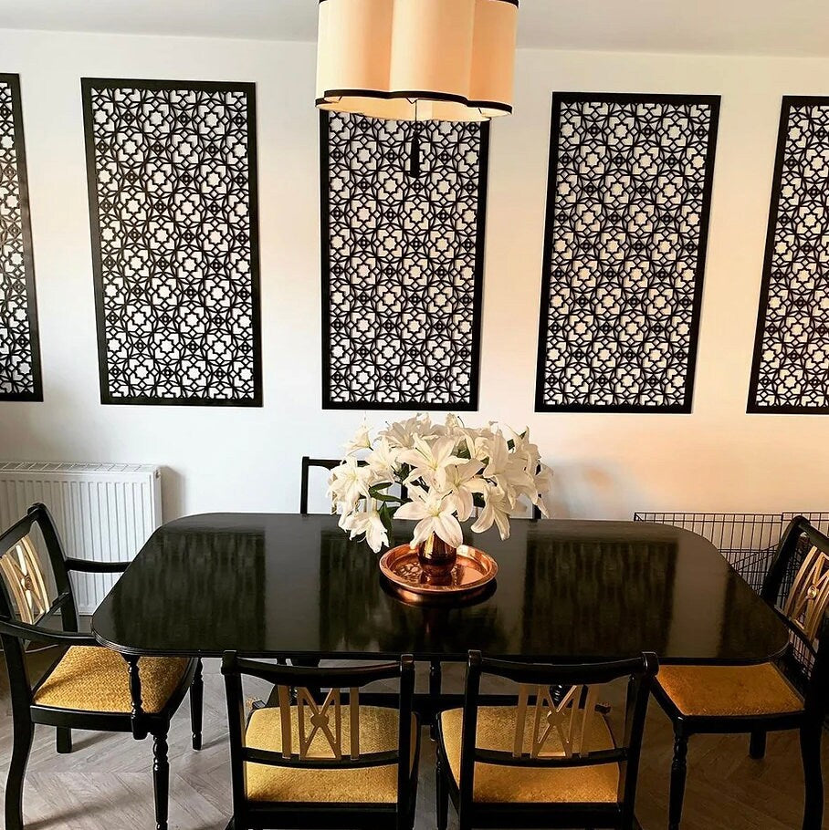 pannello mdf o legno traforato non verniciati interni esterni taglio laser decorazione casa, quadro, fai da te, separè