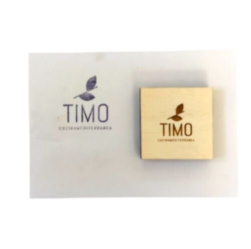 Timbro 10x10 in legno con la gomma personalizzato Grande dimensione