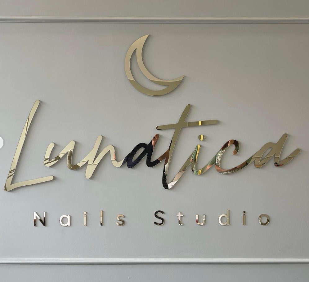 Insegna per il muro,insegna personalizzato dell'azienda, Insegne plexiglas per porte Logo 3D personalizzato, insegna del nome dell'azienda,