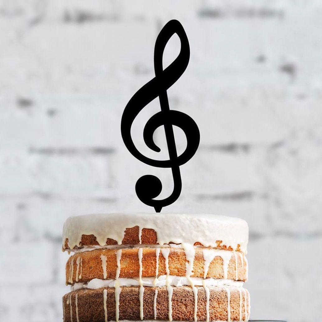cake topper personalizzato nota musicale cuore in plexiglas a forma di –  eclaserstudiostore