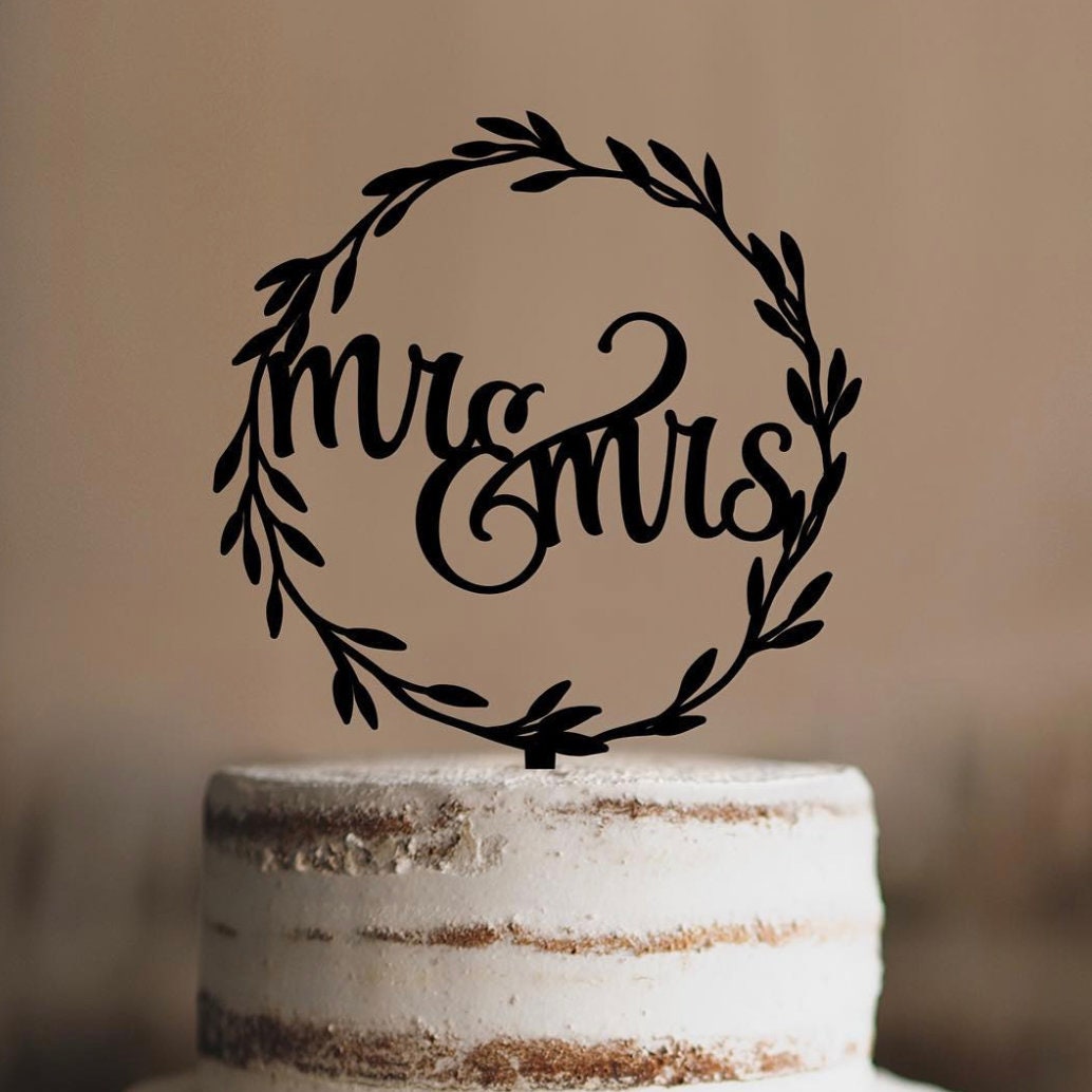 cake topper personalizzato mr and mrs in plexiglas sagomato tagliato laser