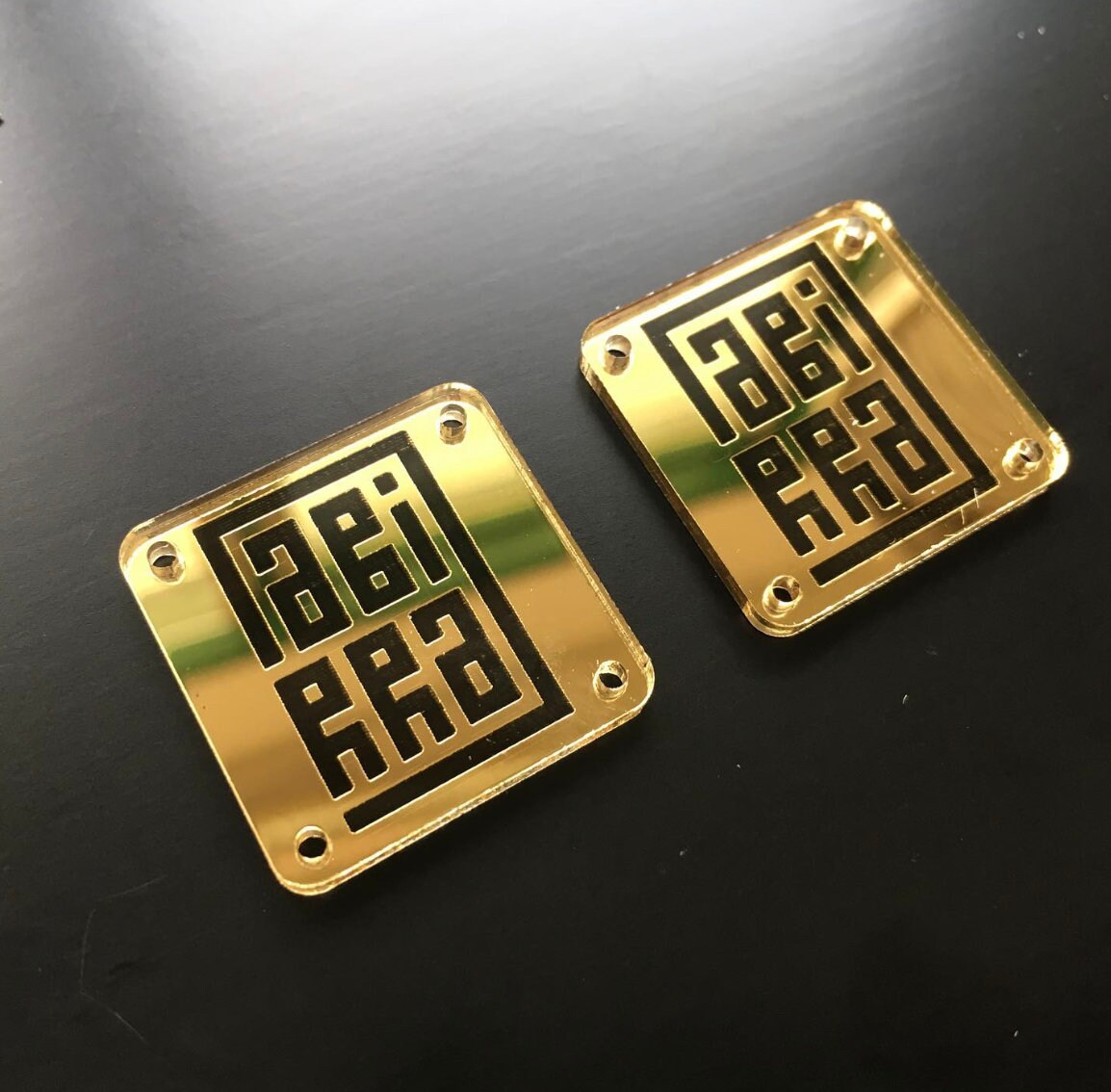 targhette in plexiglass personalizzate specchiato rettangolare oro o argento Battesimo / Matrimonio / Nozze / Comunione / attività