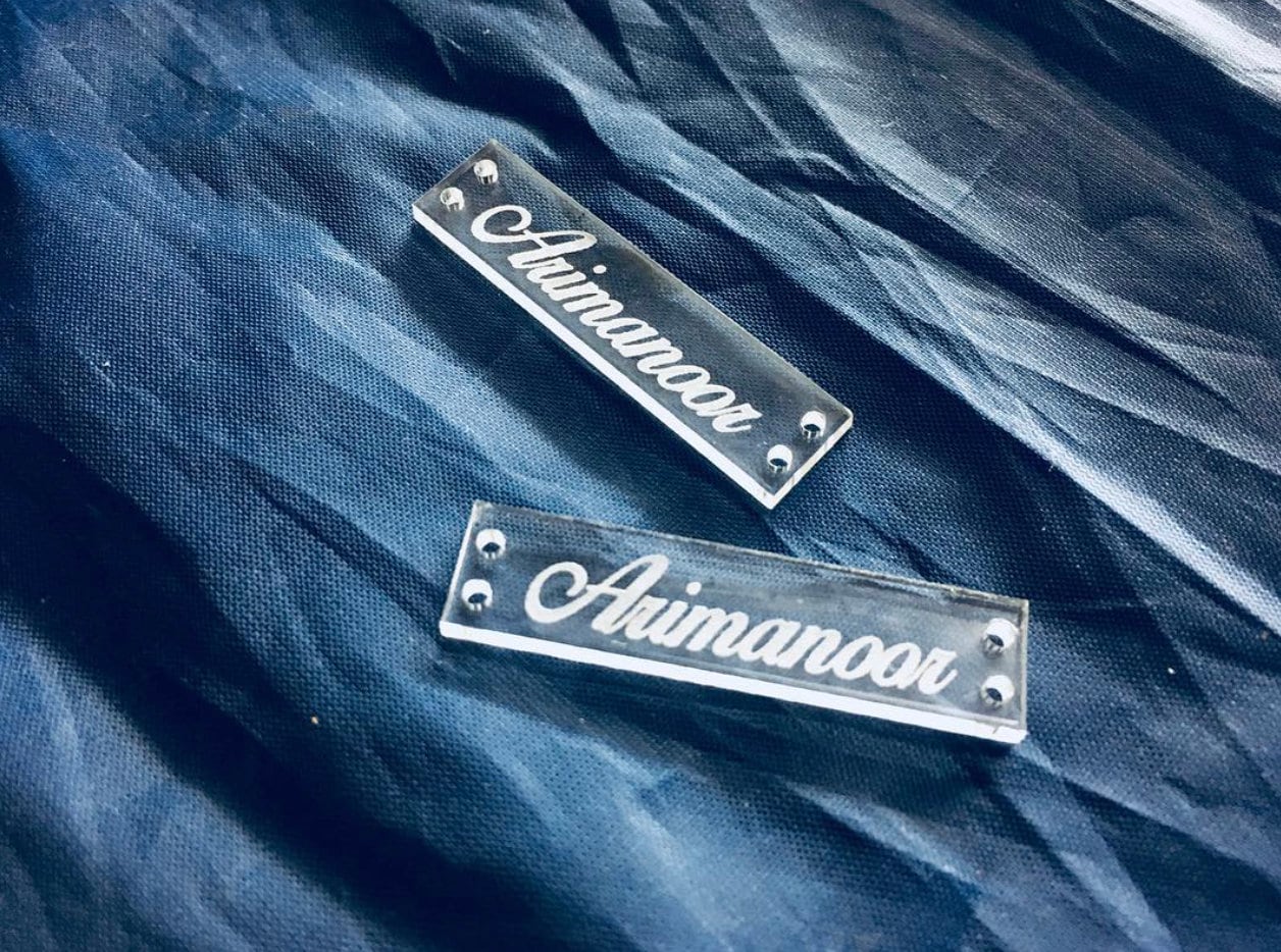 etichetta targhette in plexiglass personalizzate specchiato rettangolare oro o argento Battesimo / Matrimonio / Nozze / Comunione / attività