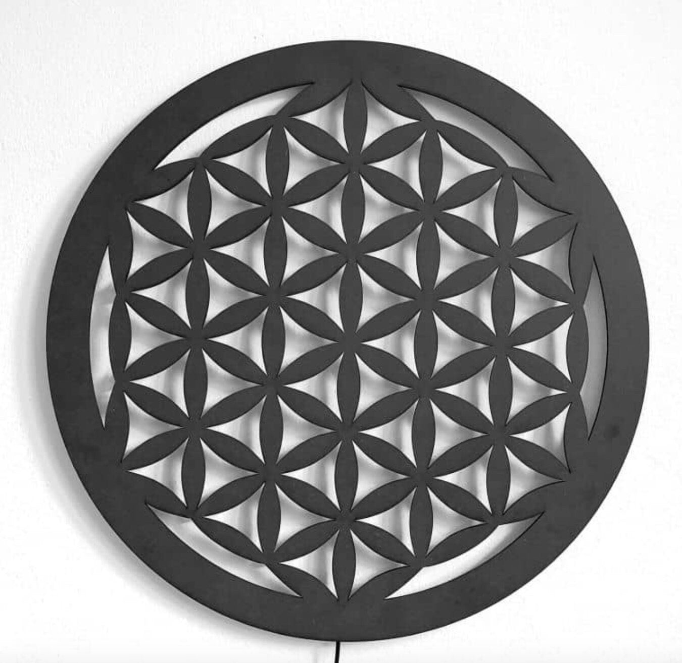 Fiore della vita luminoso , decorazione da parete legno, fiore della vita, geometria sacra spiritualità esoterico Decorazione luminosa a LED