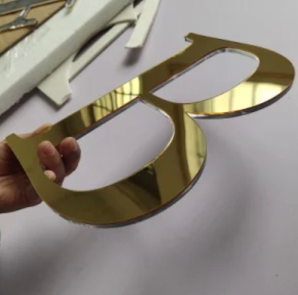 Iniziali d'oro per matrimoni / Cake Topper Lettere dorate / Lettere acriliche personalizzati lettere in plexiglas oro specchio decorazione