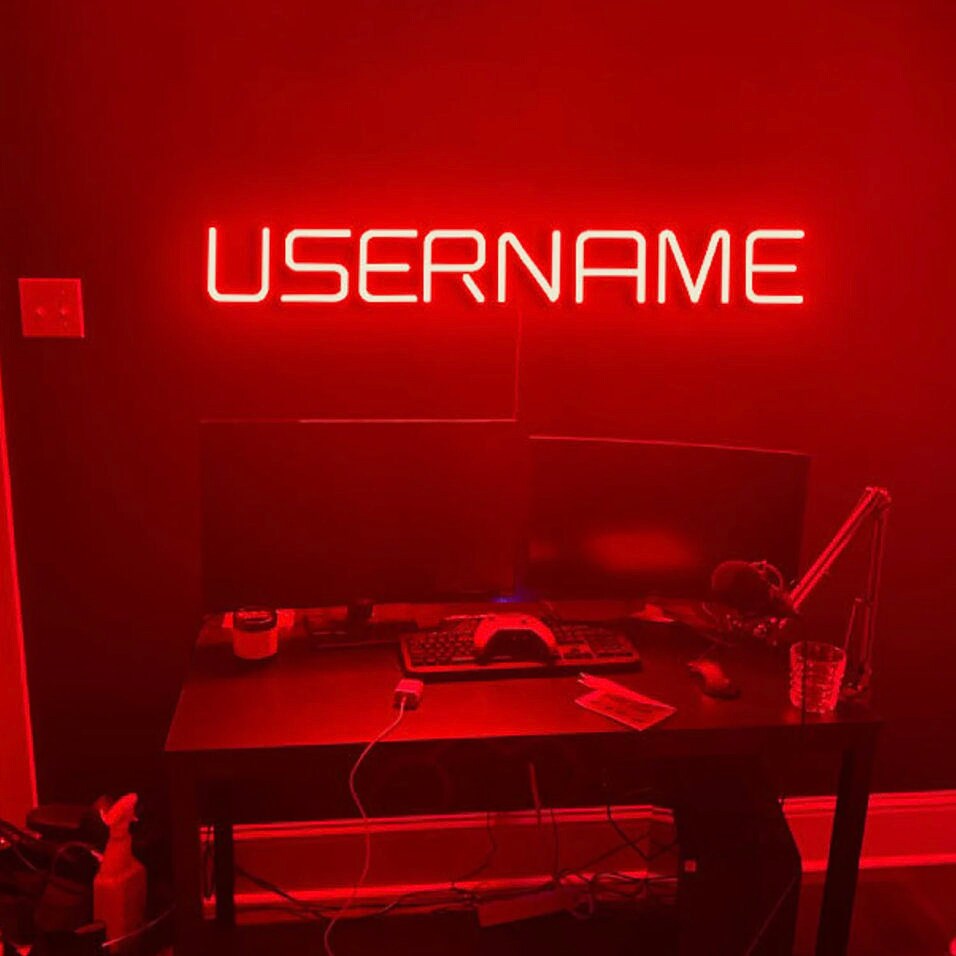 Tag giocatore personalizzato Segno al neon led personalizzata Decorazione da parete da gioco Segno LED Segno personalizzato Twitch