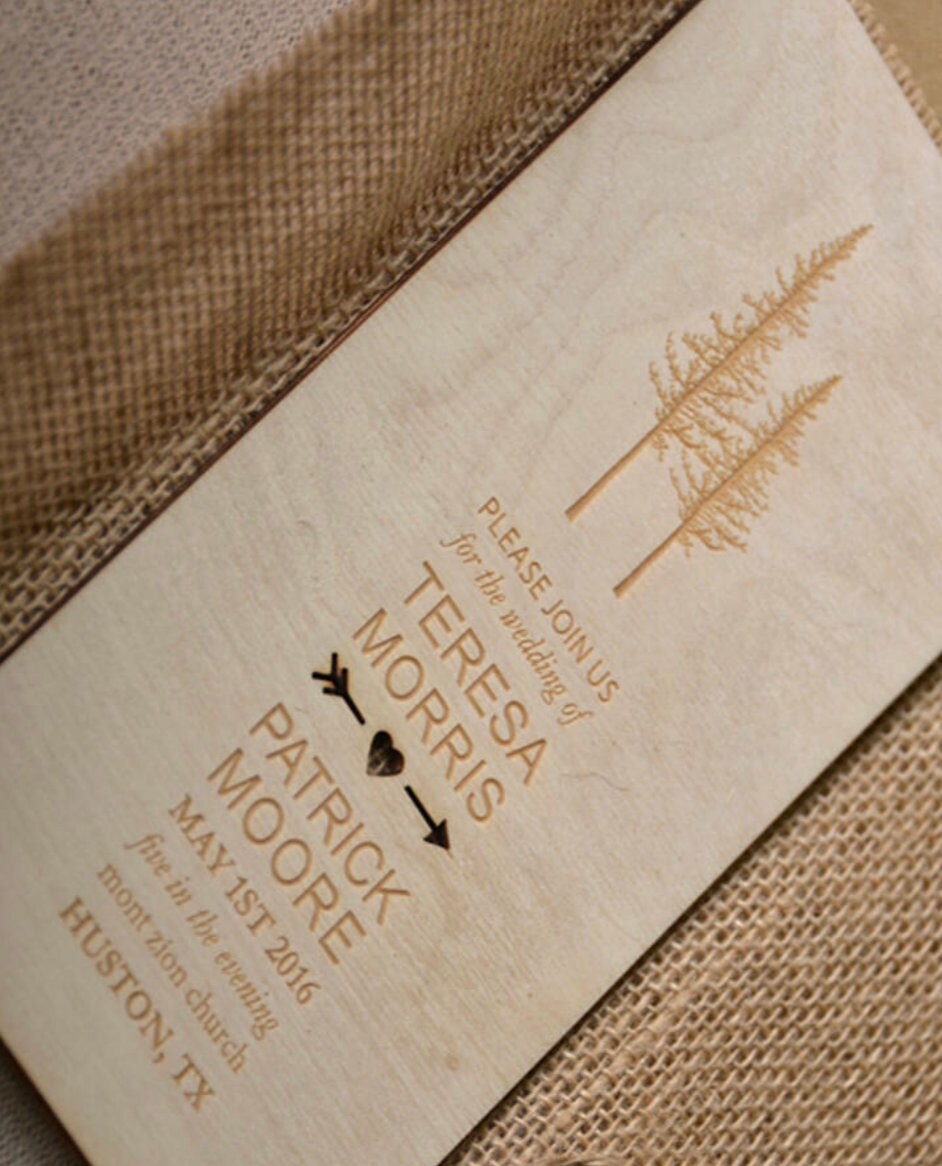 Invito di nozze in legno partecipazioni in legno personalizzati inviti di nozze rustici, invito al ricevimento di nozze,legno Save the date