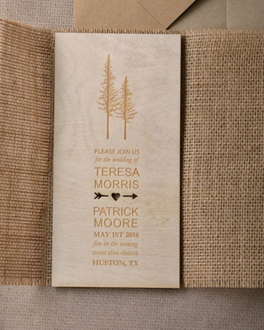 Invito di nozze in legno partecipazioni in legno personalizzati inviti di nozze rustici, invito al ricevimento di nozze,legno Save the date