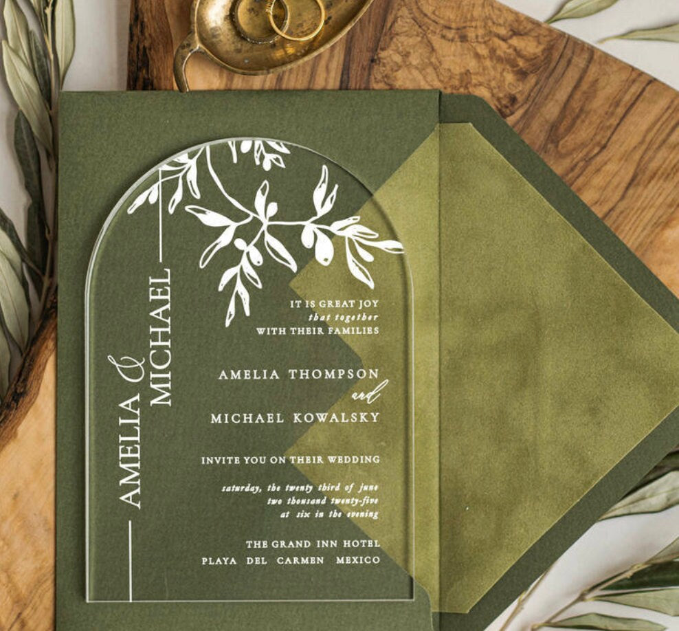 inviti di nozze in plexiglas partecipazioni in plexiglas personalizzati inviti di nozze , invito al ricevimento di nozze,eleganti