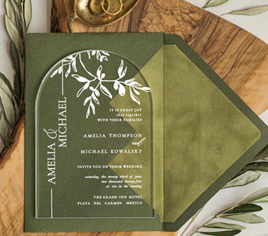 inviti di nozze in plexiglas partecipazioni in plexiglas personalizzati inviti di nozze , invito al ricevimento di nozze,eleganti