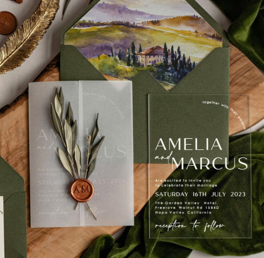 inviti di nozze in plexiglas partecipazioni in plexiglas personalizzati inviti di nozze , invito al ricevimento di nozze,eleganti